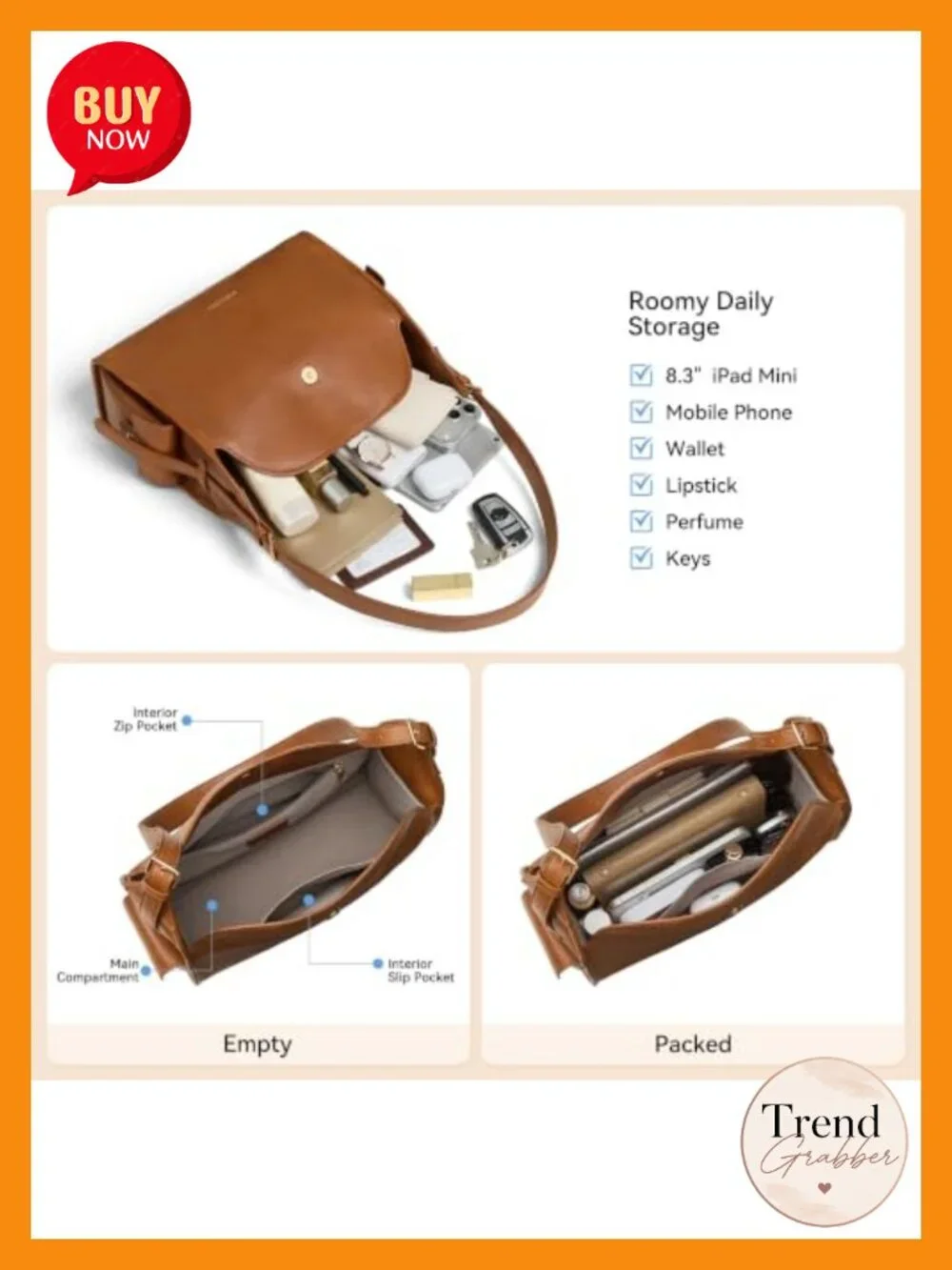 Vegan Leather Slouchy Hobo Shoulder Bag with Cargo Side Pockets
